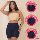 Bermuda Jeans Preto Feminino Modela Bumbum Cintu Preto 34