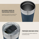 Coleman Copo Termico De Cerveja Inox Com Abridor Azul 600ml