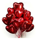 Balão Metalizado Aljatec decoração festa 25 unidades 45cm coração vermelho