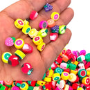 Kit 3 Modelos Miçangas 120 Pçs Coração Frutas Doces Anita Bijuterias