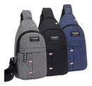 Bolsa Tiracolo Pochete Masculina Transversal Ombro Cor Cinza
