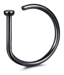 Piercing Argola Titânio D-ring  Nariz  Preto