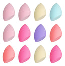 Kit 12 Esponjas Para Maquiagem Gota Chanfrada Base Corretivo Cor Multicolor Esponjinhas Make