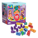 Brinquedo De Montar 2 Anos 60 Pçs Grandes Mais Blocos Dismat