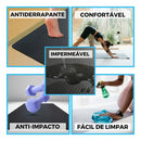 Colchonete Eva Tapete Yoga Academia Fitness Exercícios 10mm Cor Preto