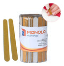 100 Lixas De Unha Mini Descartáveis Manicure Pedicure Cutícula Unha Mimo Profissional 8 Cm Cor Parda Monolo