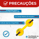 Kit 2 Ventosa Dupla Aguenta 80kg Cada Para Piso Liso, Porcelanato Pesado, Vidro, Chapa Metal - O Barateiro Ferramentas