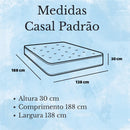 Capa De Colchão Casal 30 Cm Box Malha Com Zíper 100% Algodão