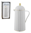 Garrafa Térmica De Café Laradore Roma - Branca E Dourada 1l Branca