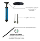 Bomba De Ar Penalty Para Encher Bolas E Pneus Com Dupla Ação Cor Azul