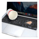 Película Protetor Teclado New Macbook Air 13 Chip M2 A2681 Cor Preto Com Letras Brancas / Padrão US Americano