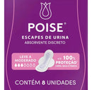 Absorvente Discreto Para Escapes De Urina Leve A Moderado 8 Unidades Poise