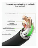 Plus do Brasil Cabo Carregador e Dados Turbo Tipo C Duplo Compativel Com Samsung Galaxy S25 Ultra S24 S23 Fe S22 S21 S20 Chromebook 4 Galaxy Book S Super Rápido 3a Blindado Fabricado no Brasil