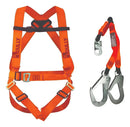 Cinto Paraquedista Dlt-012 + Talabarte De Segurança Duplo Y Único Laranja