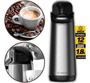 Garrafa Térmica De Pressão 1,8 Litro Inox Lúmina Conserva Bebidas Quentes E Frias Alavanca Resistente termo lar