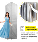 Capa Protetora Para Vestido Longo Noiva Madrinha Tnt Anti Mofo Umidade Cor Branco