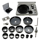 Jogo Com 16 Serra Copo Para Furar Madeira Gesso 19mm A 127mm MFL