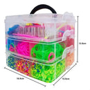 Kit Fabrica Maleta De Elásticos Pulseiras Infantil Cor Sortidas Desenho do tecido Liso Kinneken