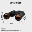 Binóculo Profissional Diurno E Noturno Zoom 30x60 Até 1000m Cor Preto