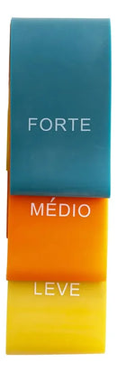 Kit Mini Band Elásticos 3 Intensidades Leve, Médio E Forte T71 Acte