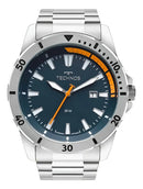 Relógio Technos Masculino Militar Prata Cor do fundo Azul