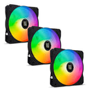 Kit 3 Cooler Fan 120mm Argb Hub E Controladora Ventoinha 12v