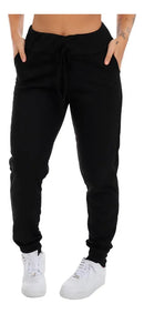 Kit 2 Calça Moletom Slim Jogger Com Bolso Fe Preto+cinza GG