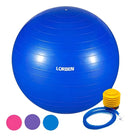 Bola de Pilates e Yoga Antiestouro 65cm para pessoas de até 300kg - Superfície Antiderrapante - cor AZUL