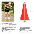 Kit Funcional Agilidade 10 Cones + 10 Pratos + Escada + Corda De Pular Para Treino Completo