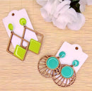 10 Brincos Colorido Grandes Atacado Madeira Resina V.cores