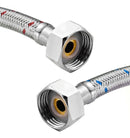 Engate Mangueira Flexível Misturador Monocomando 50cm Par º Acabamento Prateado Cor Prateado