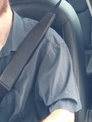 Par Protetor Cinto Segurança Adulto E Infantil Com Velcro Cor Preto