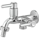 Torneira De Máquina De Lavar E Tanque Duas 2 Saída Econômica Acabamento Cromado Cor Prateado