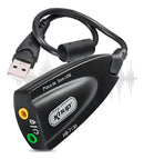Adaptador Placa De Som Usb 7.1 Entrada P2 Fone Microfone