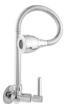 Torneira Parede Gourmet Flexível Chuveirinho Cozinha Prateado Brilhante