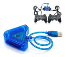 Adaptador Conversor Azul Duplo Usb Pc Psone Ps2 Ps3