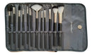 Kit de 12 pincéis para maquiagem Macrilan KP1-5E cor preto
