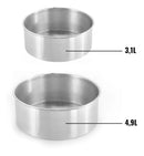 Kit 2 Assadeira Redonda Alta Acetinada 20 E 25 X 10 E85 Cor Alumínio