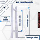 Puxador Inox 304 - 1 Metro - Para Portas Madeira Cor Polido