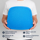 Almofada Assento Egg Da Piva Store - Hemorroida Ortopédico Cóccix Pós-parto Silicone Cadeira Tratamento Lesão Especial Macia Confortável Banco Carro Dores Azul Favo De Mel