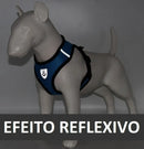 Coleira Peitoral Para Cachorro Pet Colete Refletivo Guia Cor Azul Lisa Tamanho da coleira M
