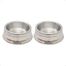 Kit 2 Comedouro Pesado Petliz Polido Bebedouro Pote Ração Água De Alumínio Resistente Cachorro Pequeno 700 ML