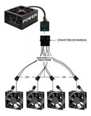 Cabo Adaptador Multi Fan Molex P/ 4 Coolers 3 E 4 Pinos