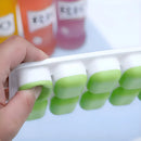 Kit 4 Forma De Gelo Fundo Silicone 14 Cubos Tampa Rígida Tche Amo