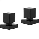 Kit 2 Acabamento Registro Quadrado Metal Preto Padrão Deca Preto Fosco