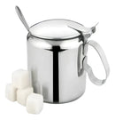 Açucareiro Inox Com Tampa Colher Pote Açucar 450ml Premium