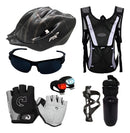Capacete Ciclismo Bike Proteçao Kit L Preto Com Cinza Luva g