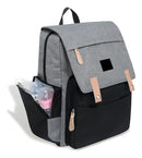 Mochila Maternidade Bolsa Mamãe Bebê Multifunção Grande Cor Cinza/preto