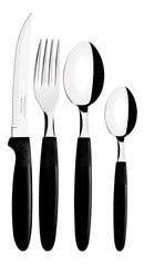 Faqueiro Ipanema Aço Inox E Cabo 24 Peças Preto Tramontina