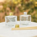 Kit Frasco Vidro Cubo Para Aromatizador 50ml 10peças+varetas